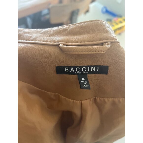 BACCINI faux leather tan jacket size MEDIUM fall - Picture 8 of 8
